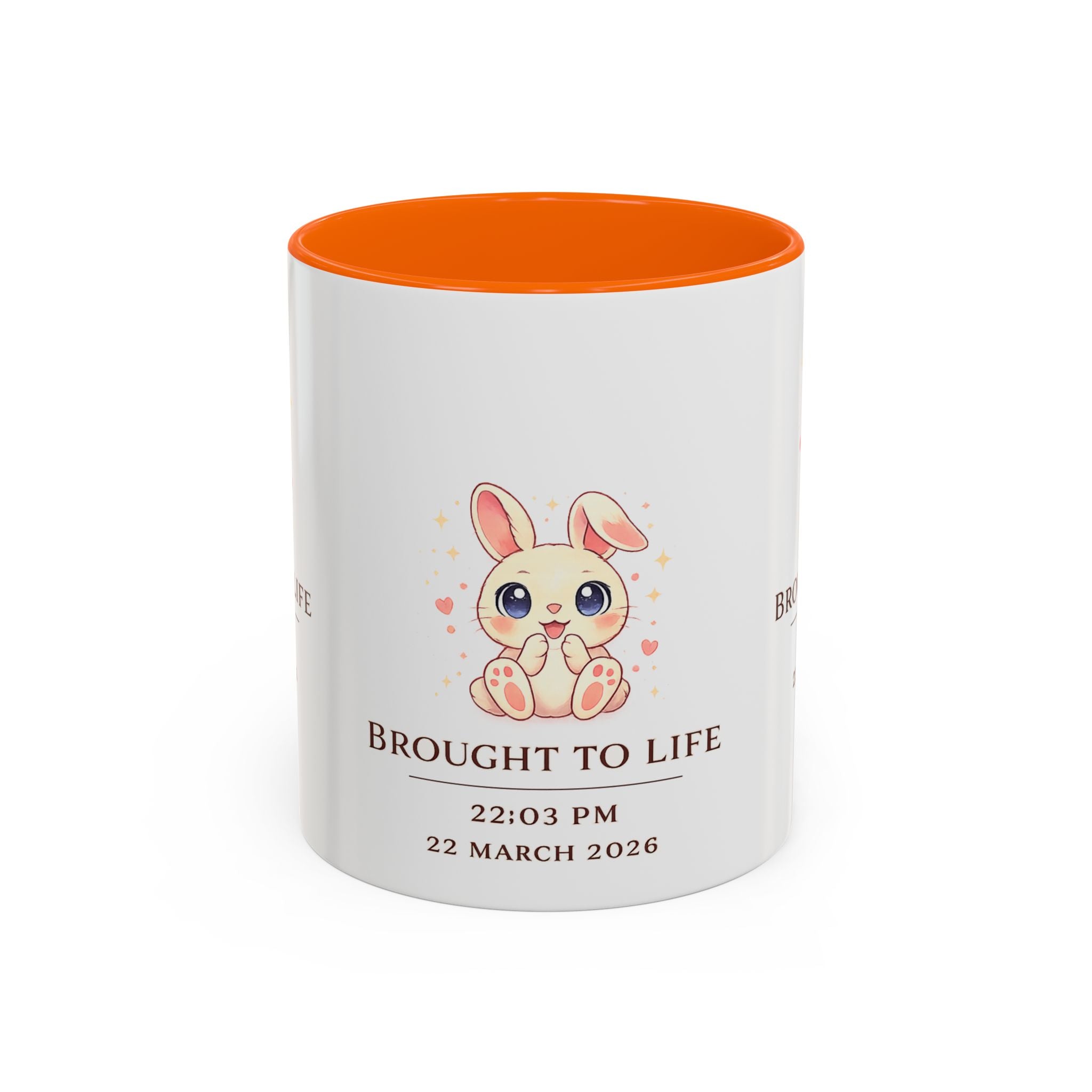 Pastel Bunny 'Brought to Life' Mug 11oz 15oz | Personalized Birth Details