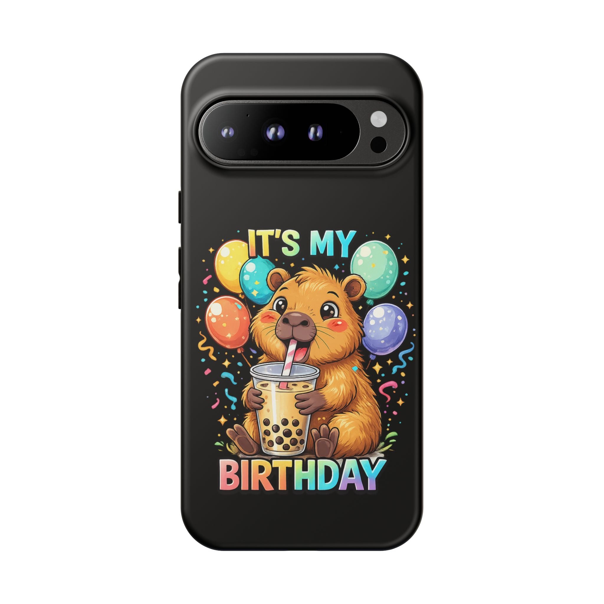 It is My Birthday Guinea Pig Bubble Tea Phone Case | Cute Birthday Phone Cover