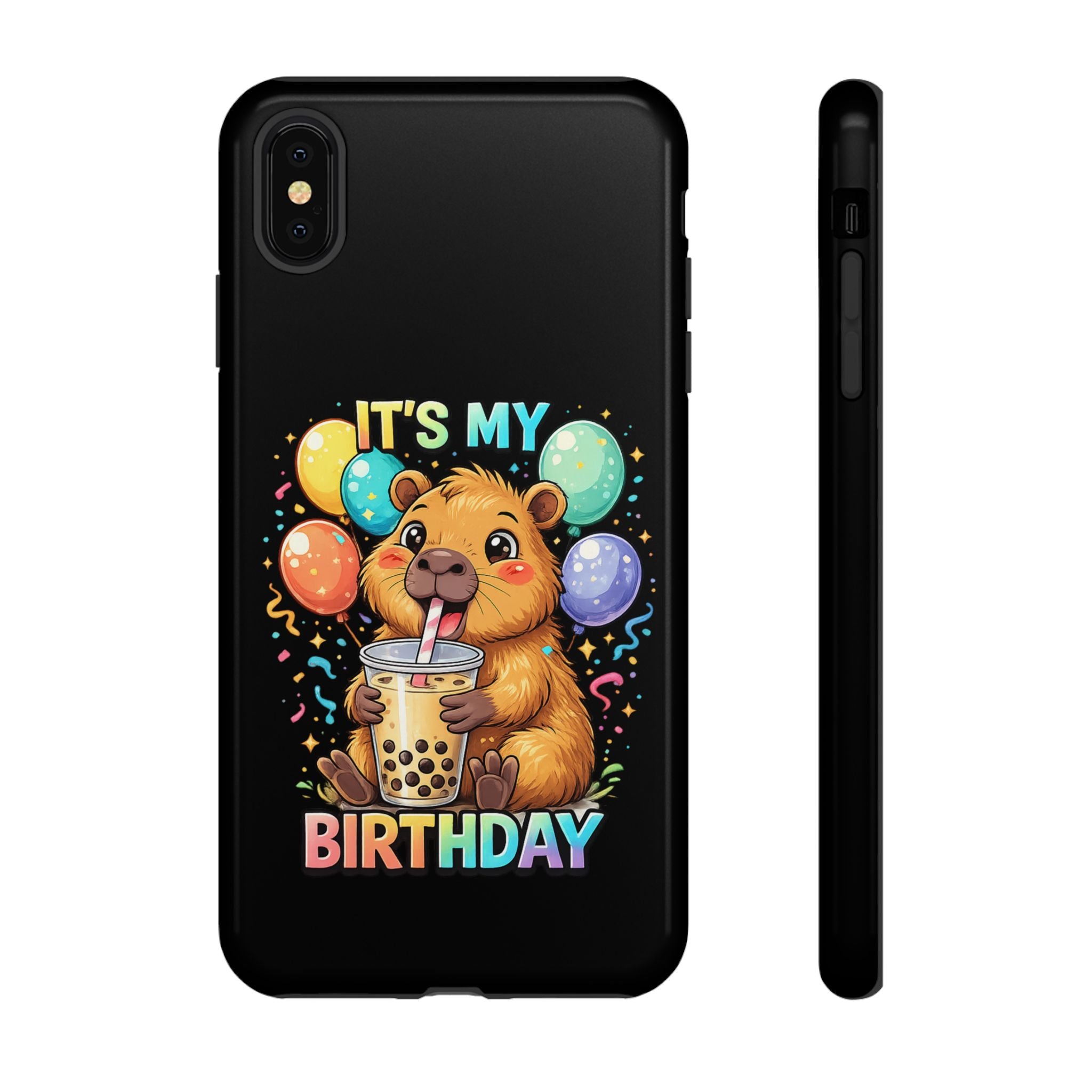 It is My Birthday Guinea Pig Bubble Tea Phone Case | Cute Birthday Phone Cover