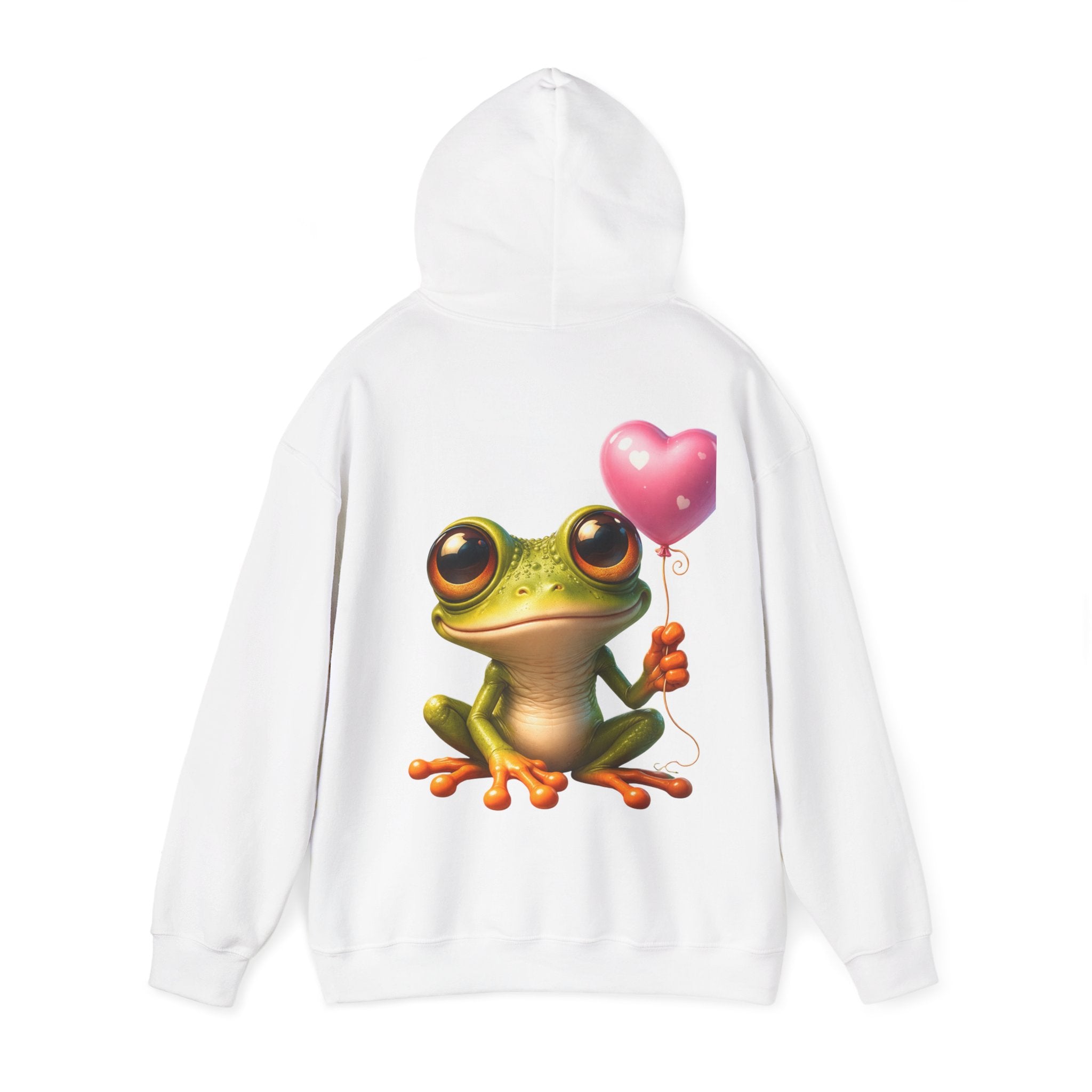 Stay Hoppy Frog Hoodie — Cozy Sweatshirt with Heart Balloon