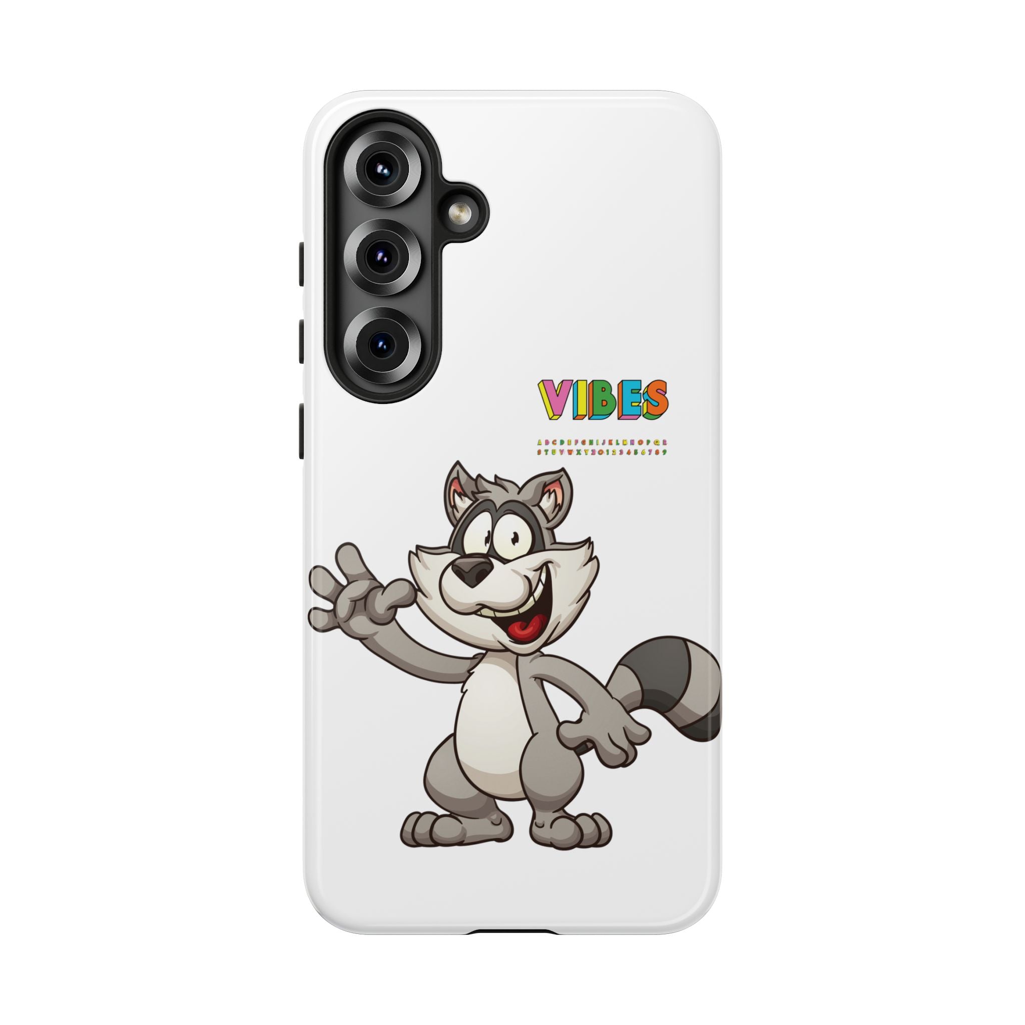 Smiling Raccoon VIBES Phone Case | Slim Dual-Layer Protective Case