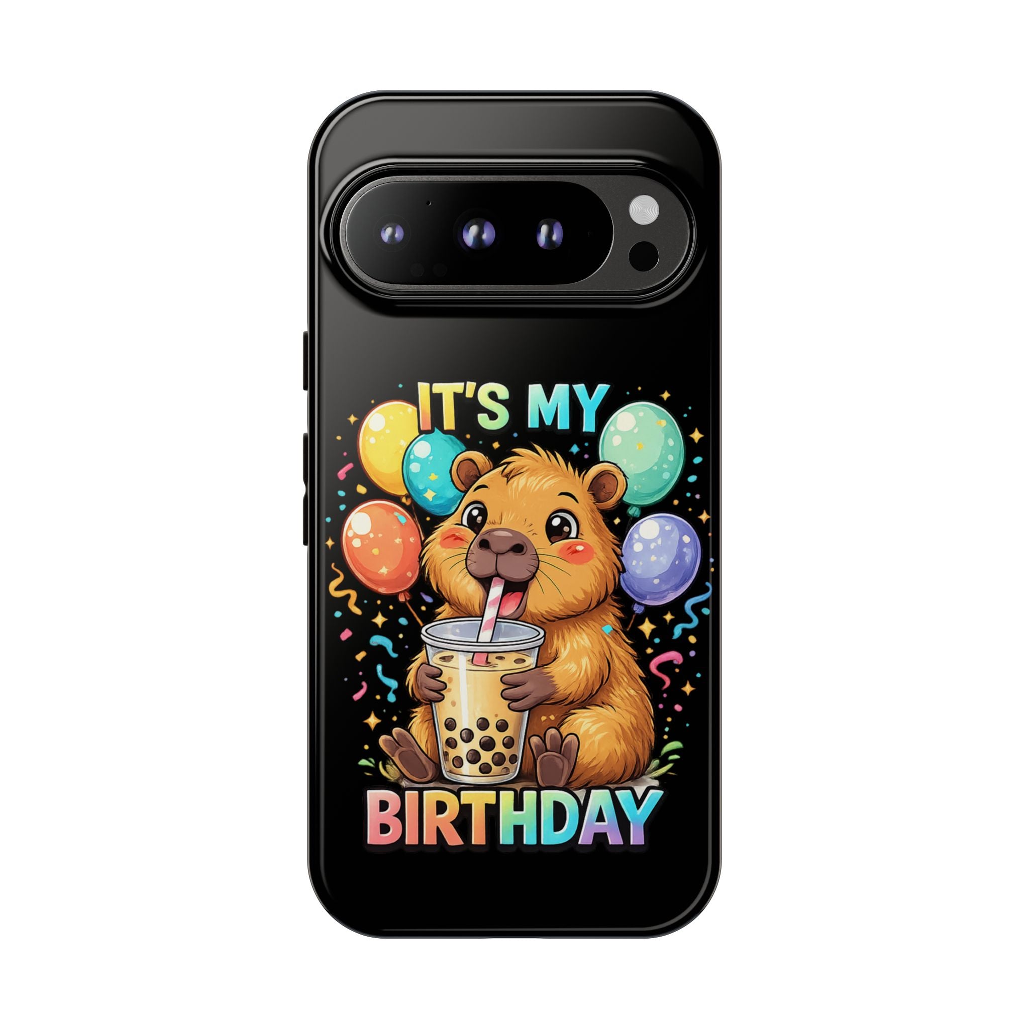 It is My Birthday Guinea Pig Bubble Tea Phone Case | Cute Birthday Phone Cover