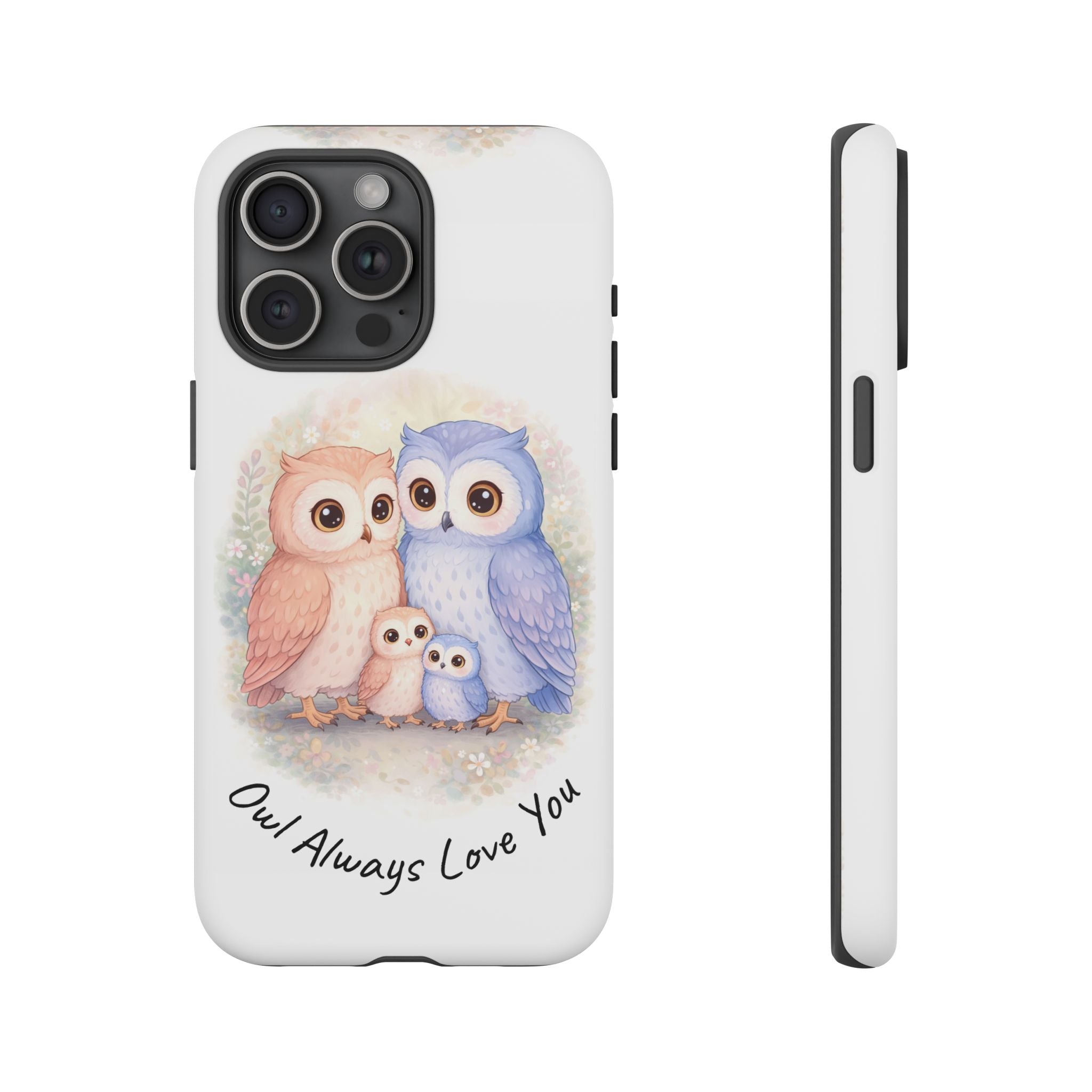 Owl Always Love You watercolor owl family Phone Case | Slim Dual-Layer Protective Case
