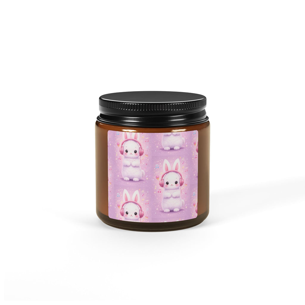 Whimsical Pastel Amber Jar Candle Scented Soy Candle | Eight Scents, Reusable Jar