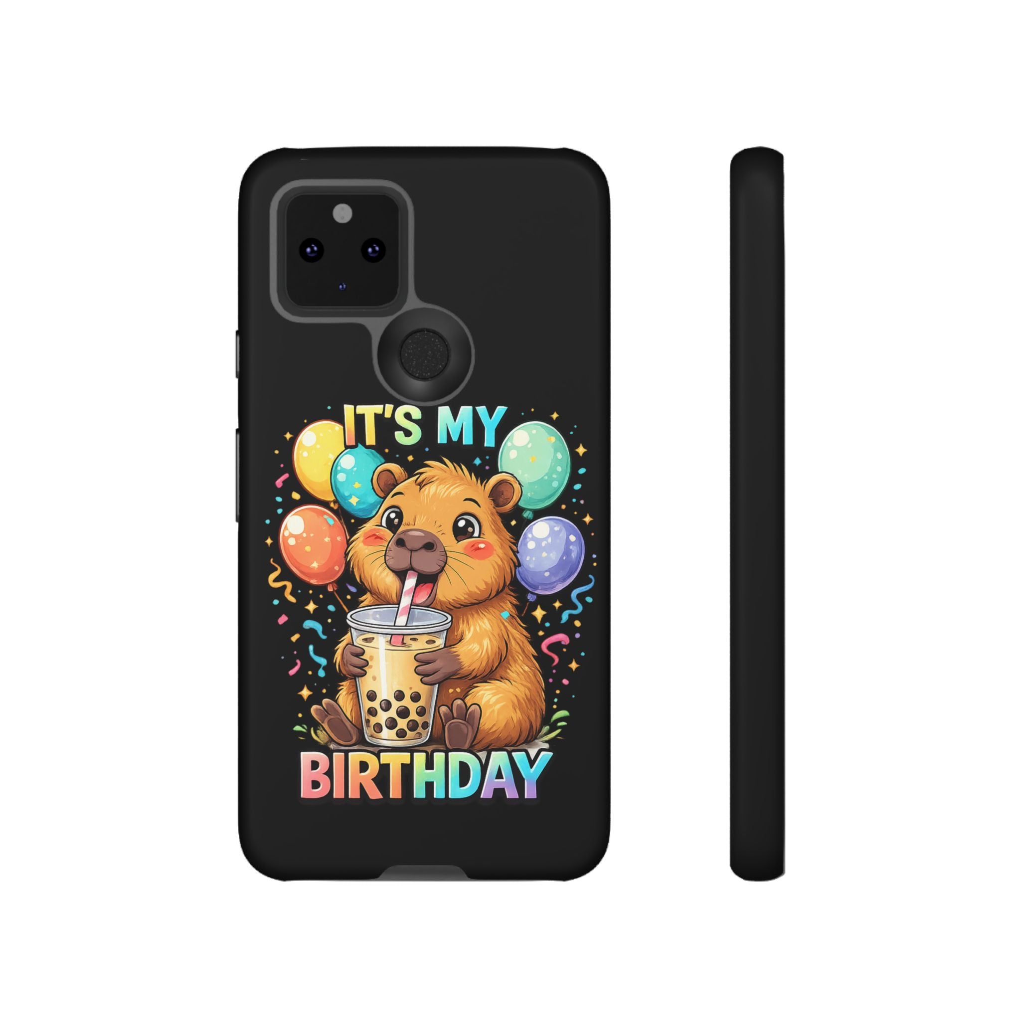 It is My Birthday Guinea Pig Bubble Tea Phone Case | Cute Birthday Phone Cover
