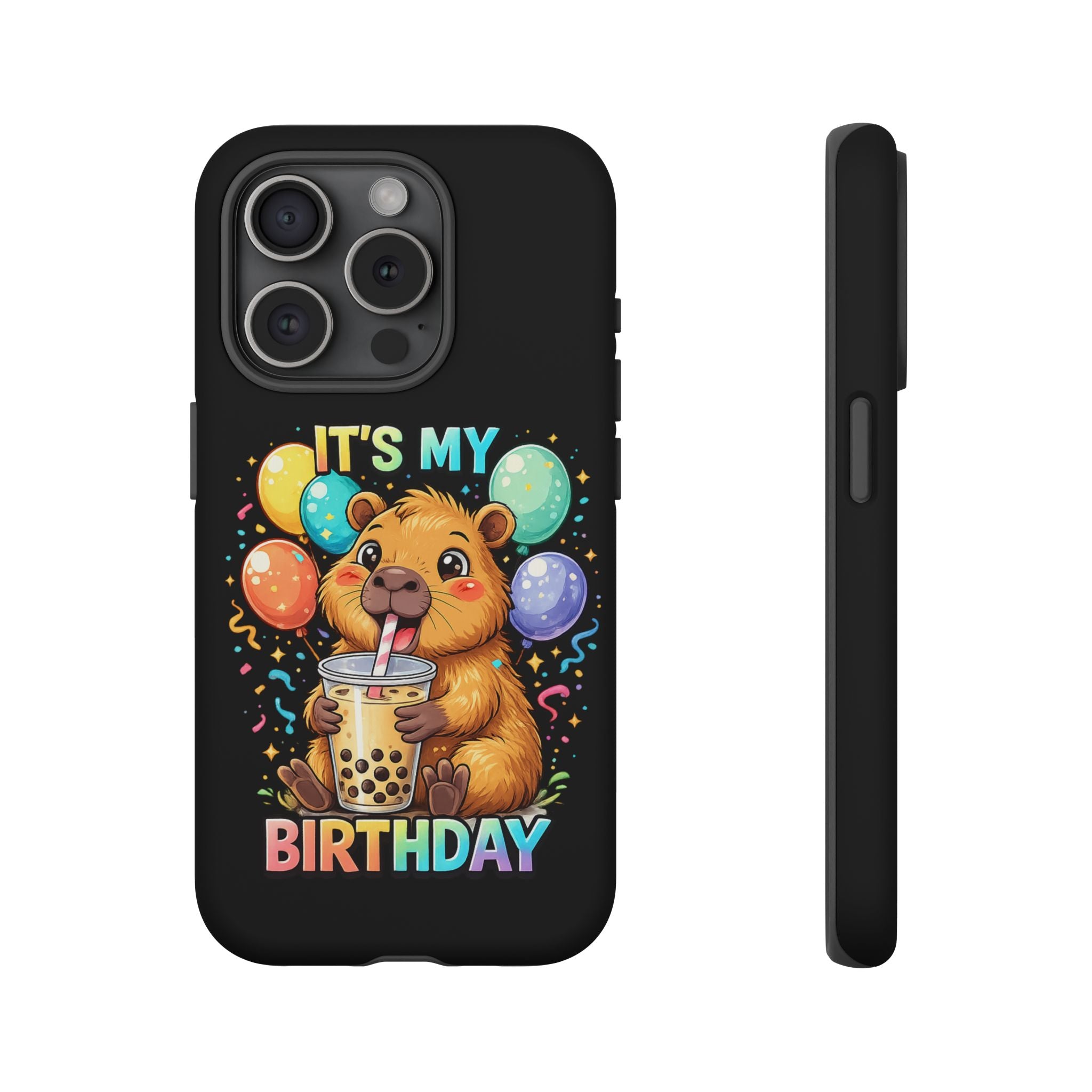 It is My Birthday Guinea Pig Bubble Tea Phone Case | Cute Birthday Phone Cover