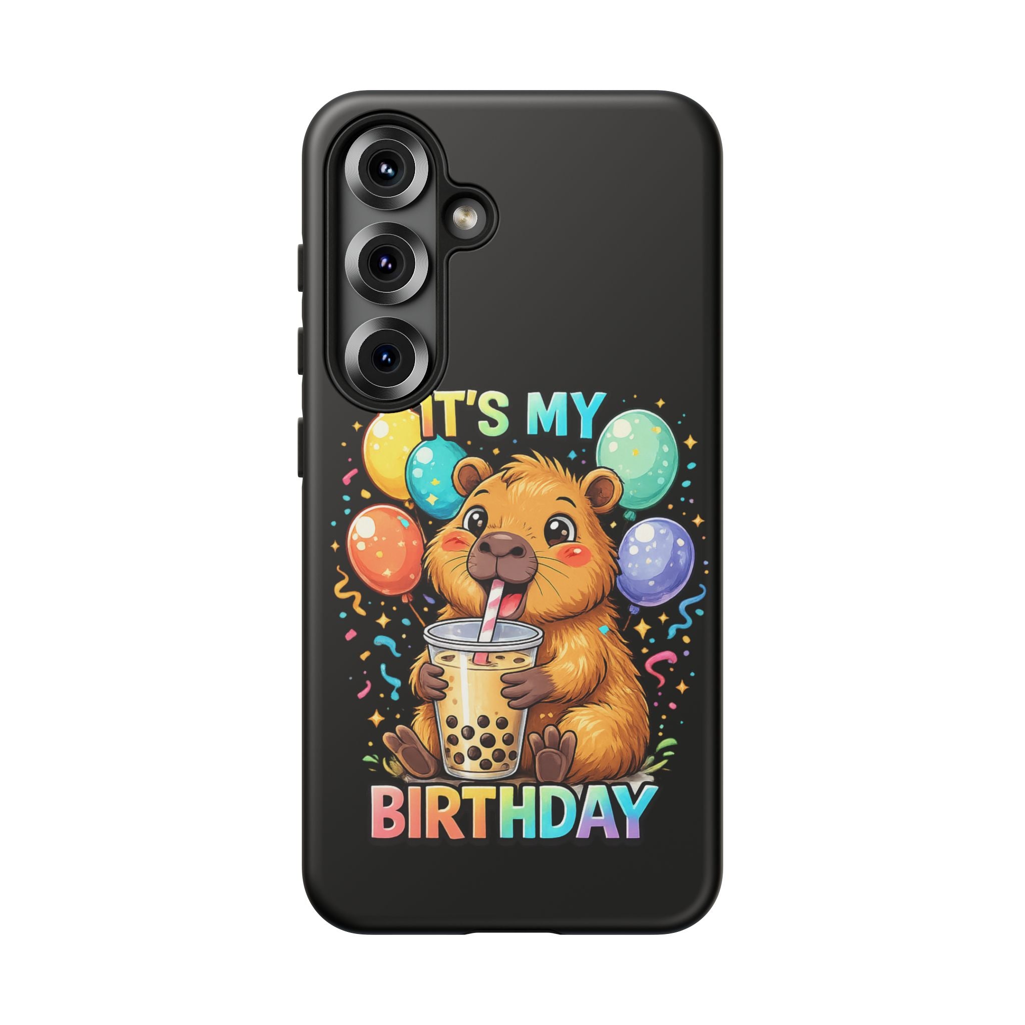 It is My Birthday Guinea Pig Bubble Tea Phone Case | Cute Birthday Phone Cover