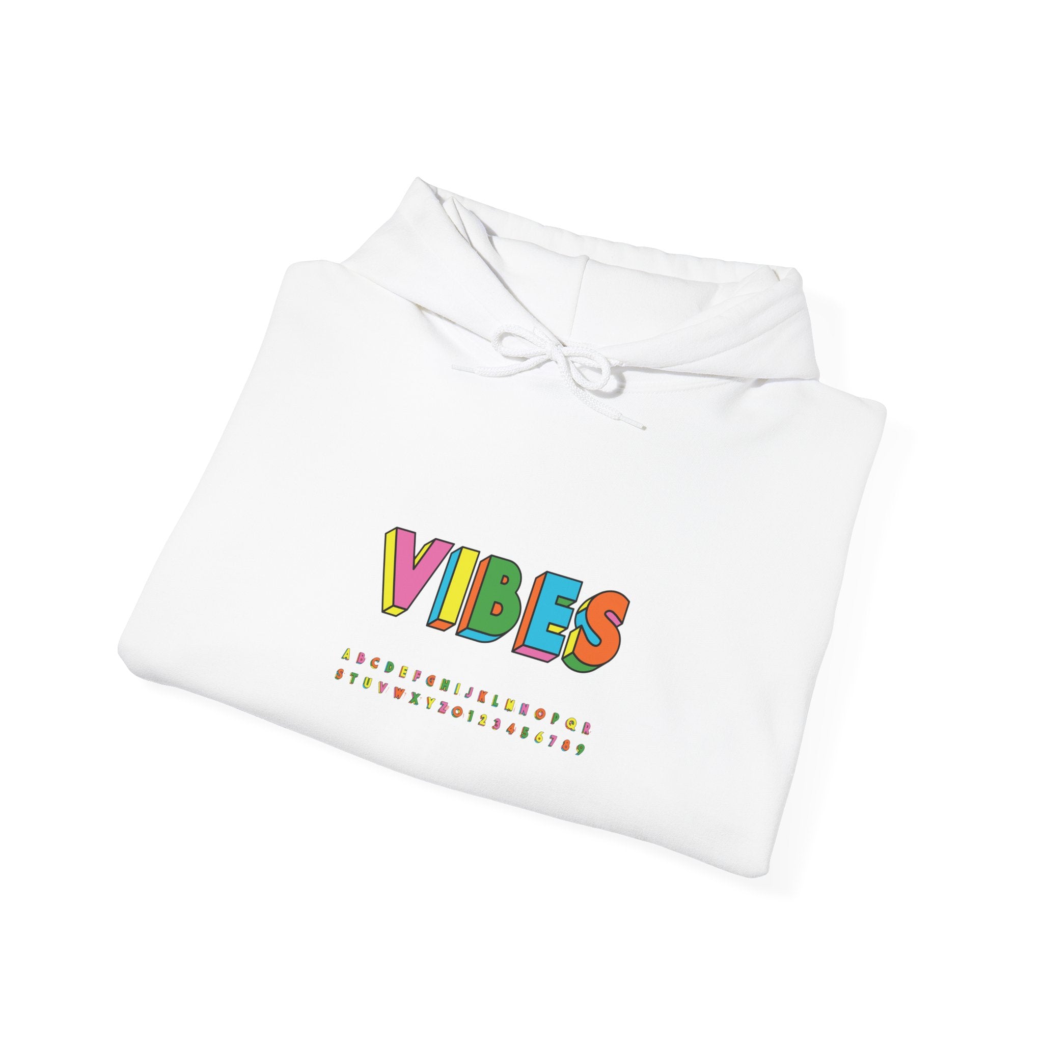 VIBES Graphic with Cartoon Raccoon Hoodie | Retro Cozy Sweatshirt