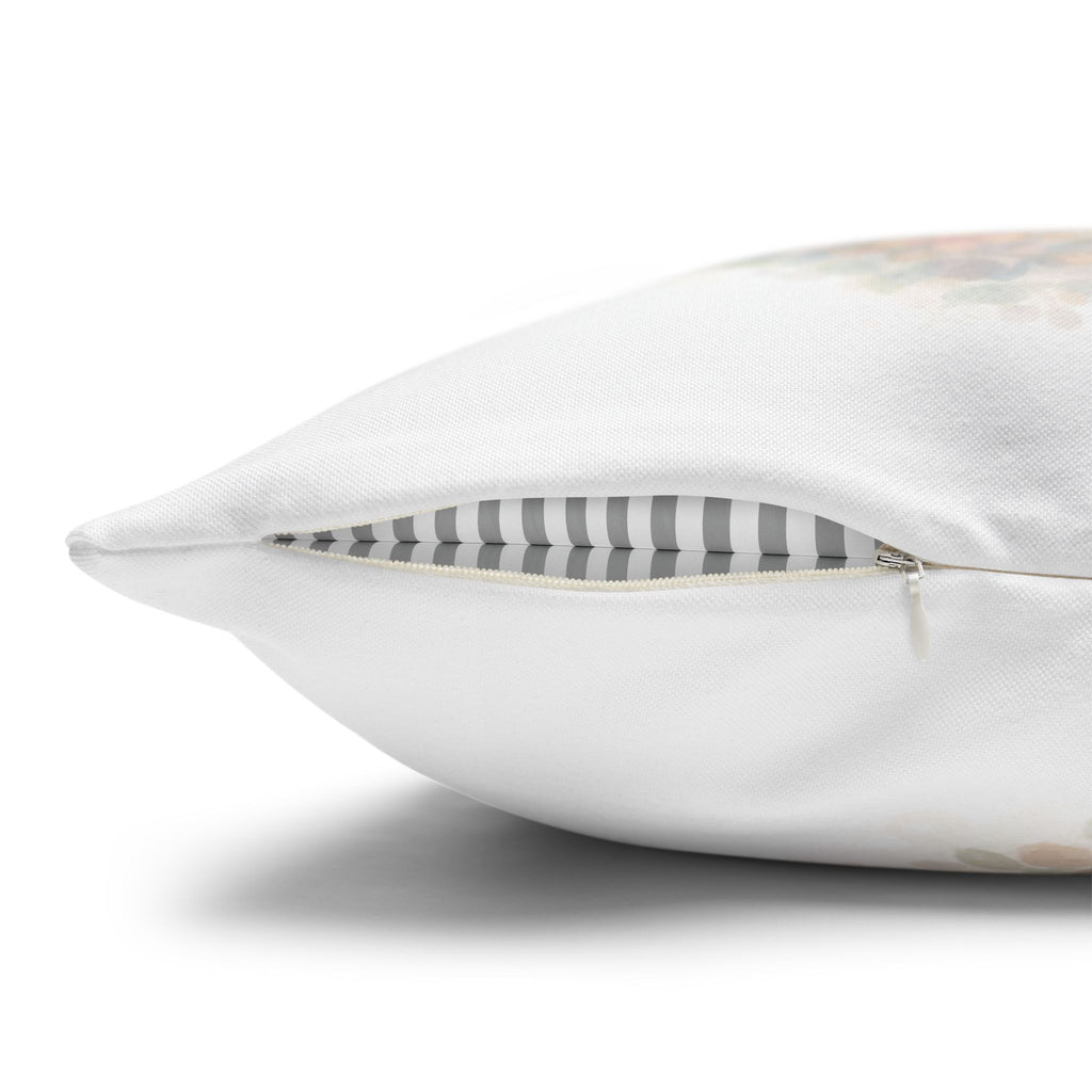 Watercolor Owlet Family Pillowcase Spun Polyester Square Pillowcase | Double-Sided