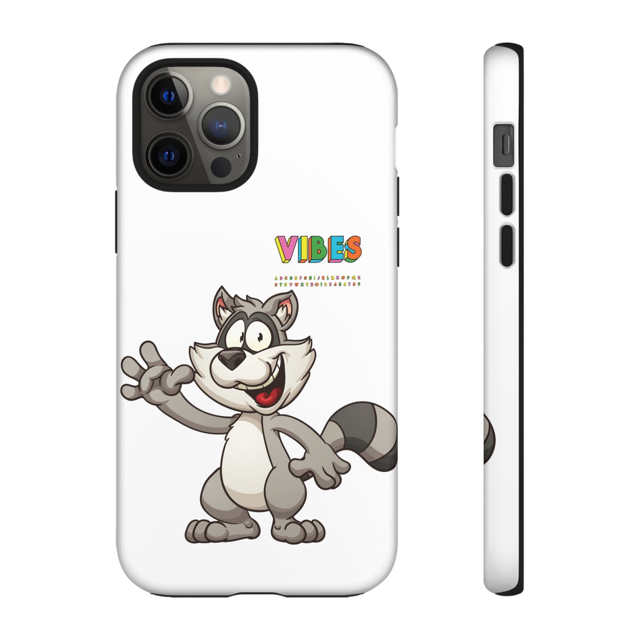 Smiling Raccoon VIBES Phone Case | Slim Dual-Layer Protective Case