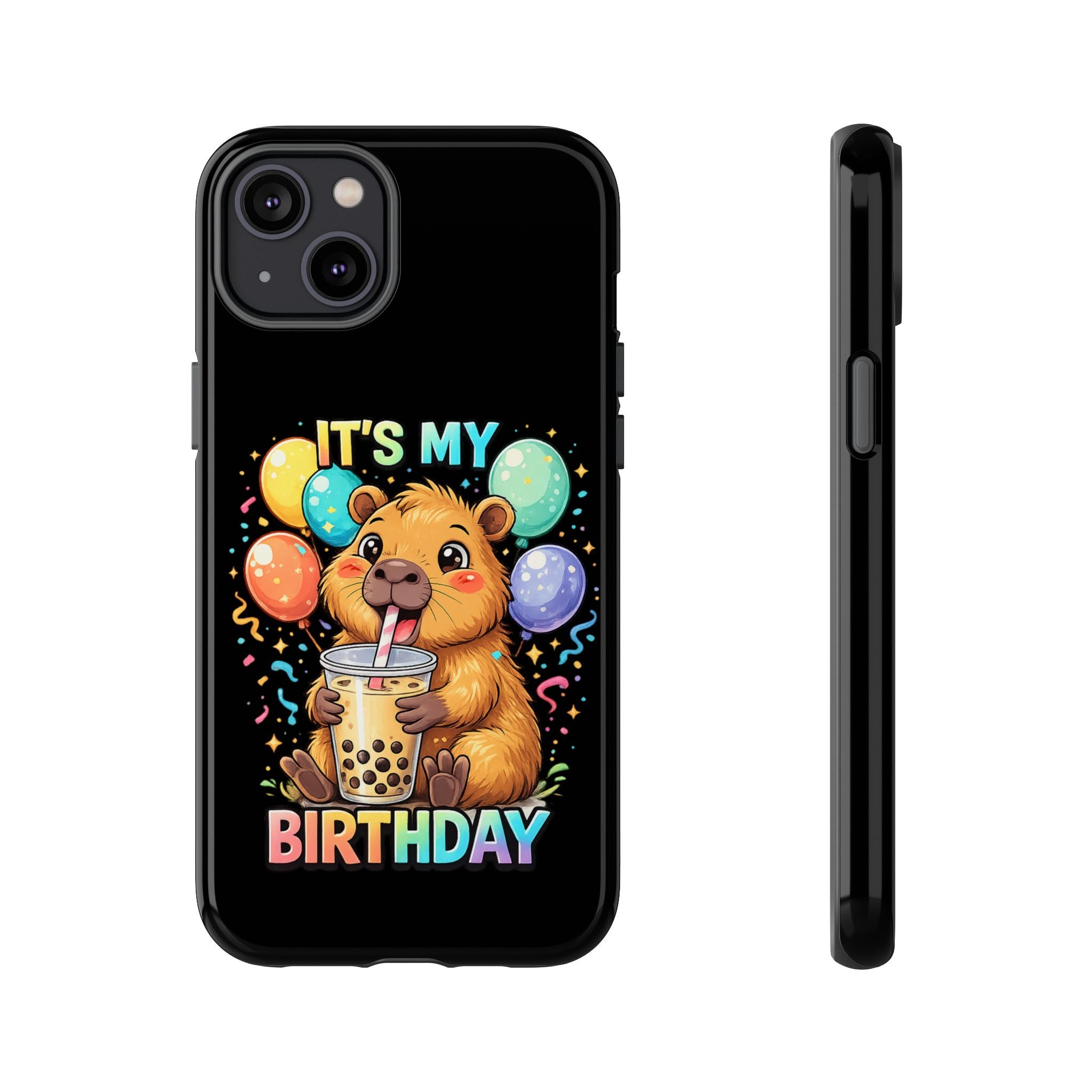 It is My Birthday Guinea Pig Bubble Tea Phone Case | Cute Birthday Phone Cover