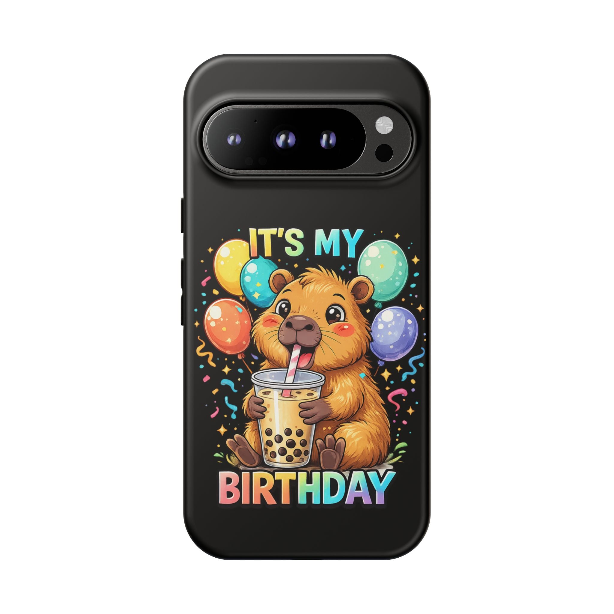 It is My Birthday Guinea Pig Bubble Tea Phone Case | Cute Birthday Phone Cover