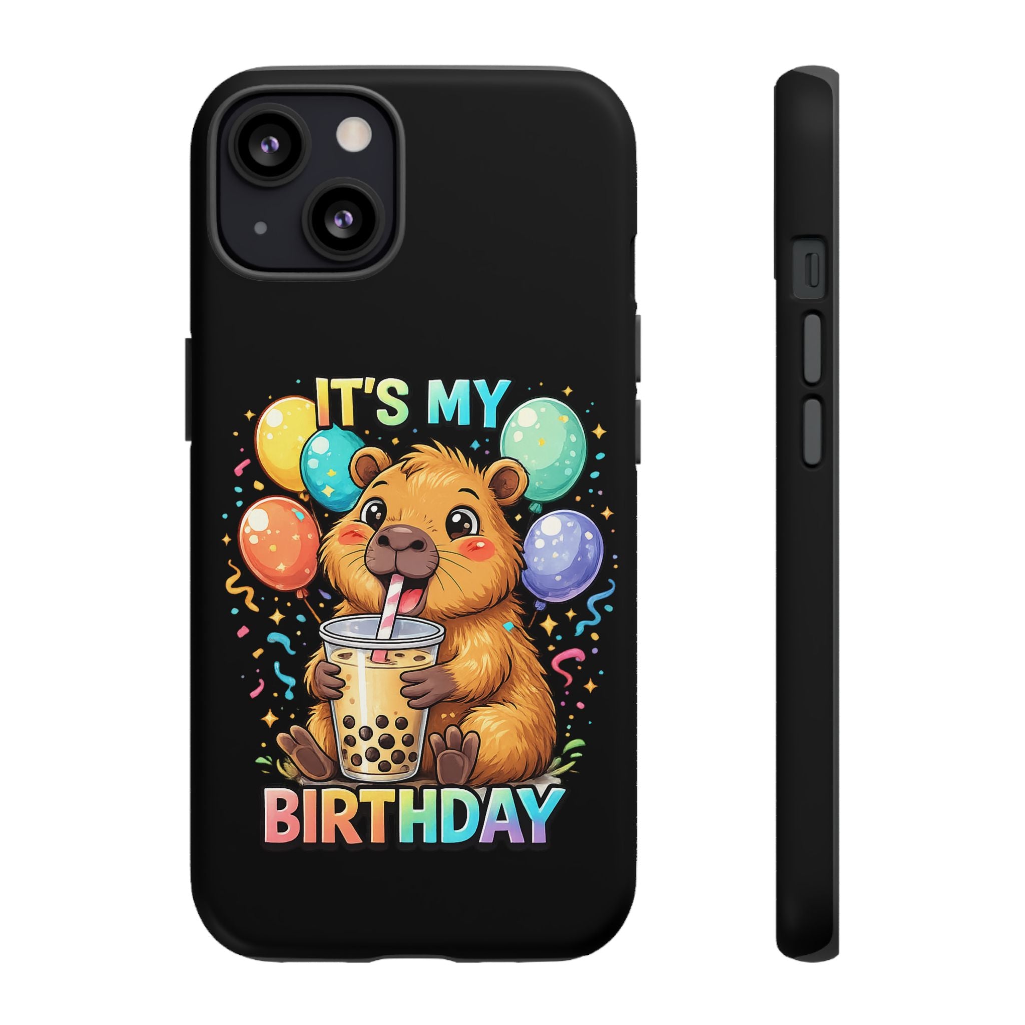 It is My Birthday Guinea Pig Bubble Tea Phone Case | Cute Birthday Phone Cover