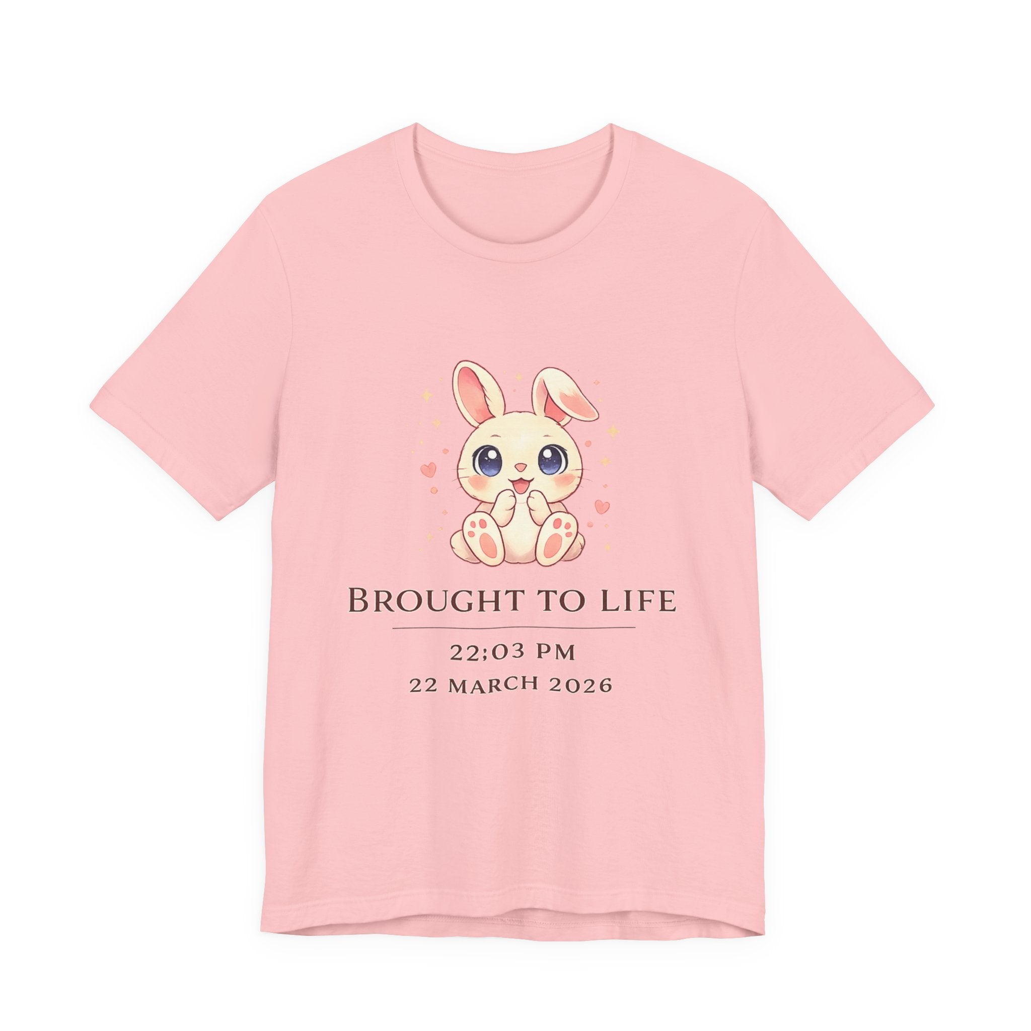 Cute Baby Bunny 'Brought to Life' Tee | Personalized Name & Birthdate