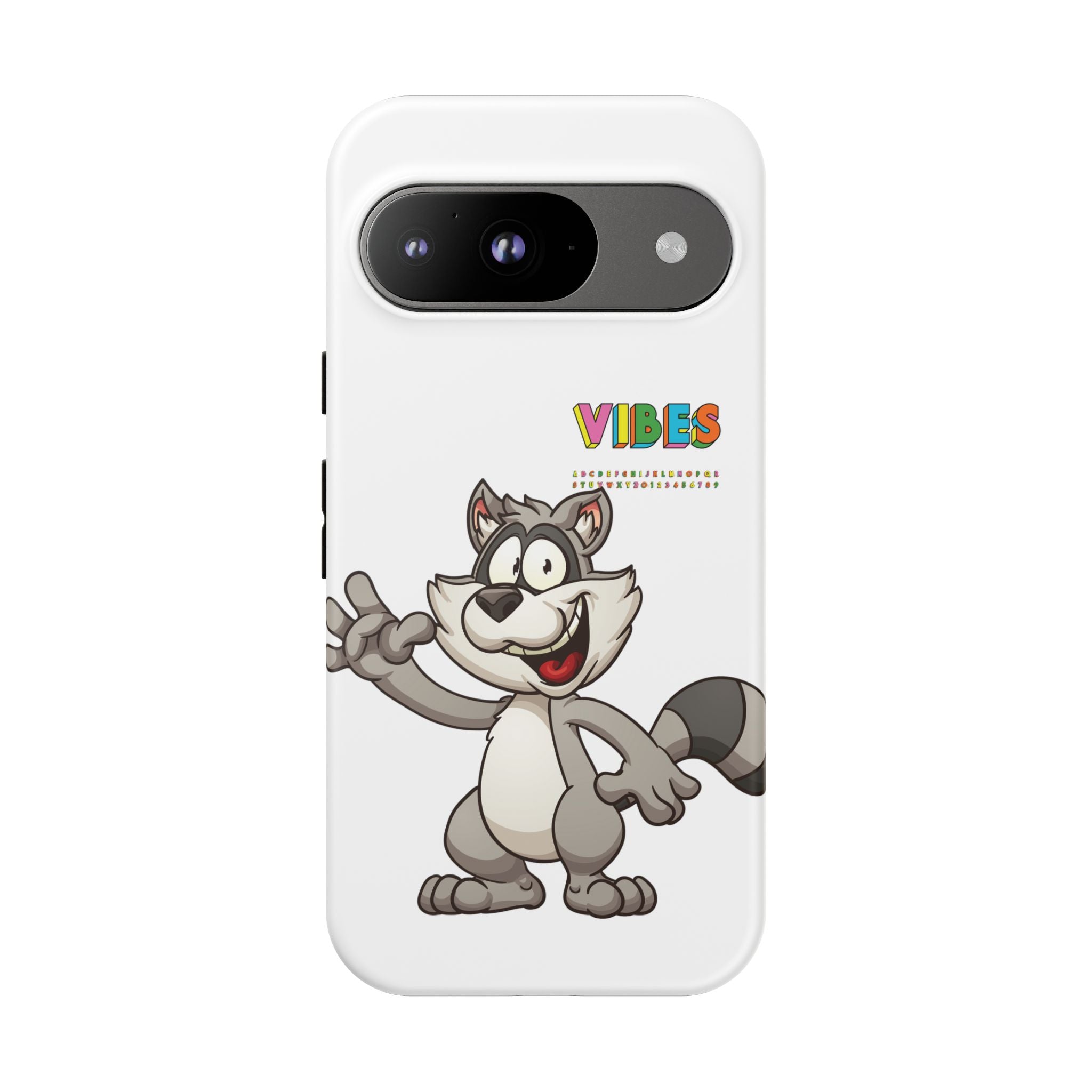 Smiling Raccoon VIBES Phone Case | Slim Dual-Layer Protective Case