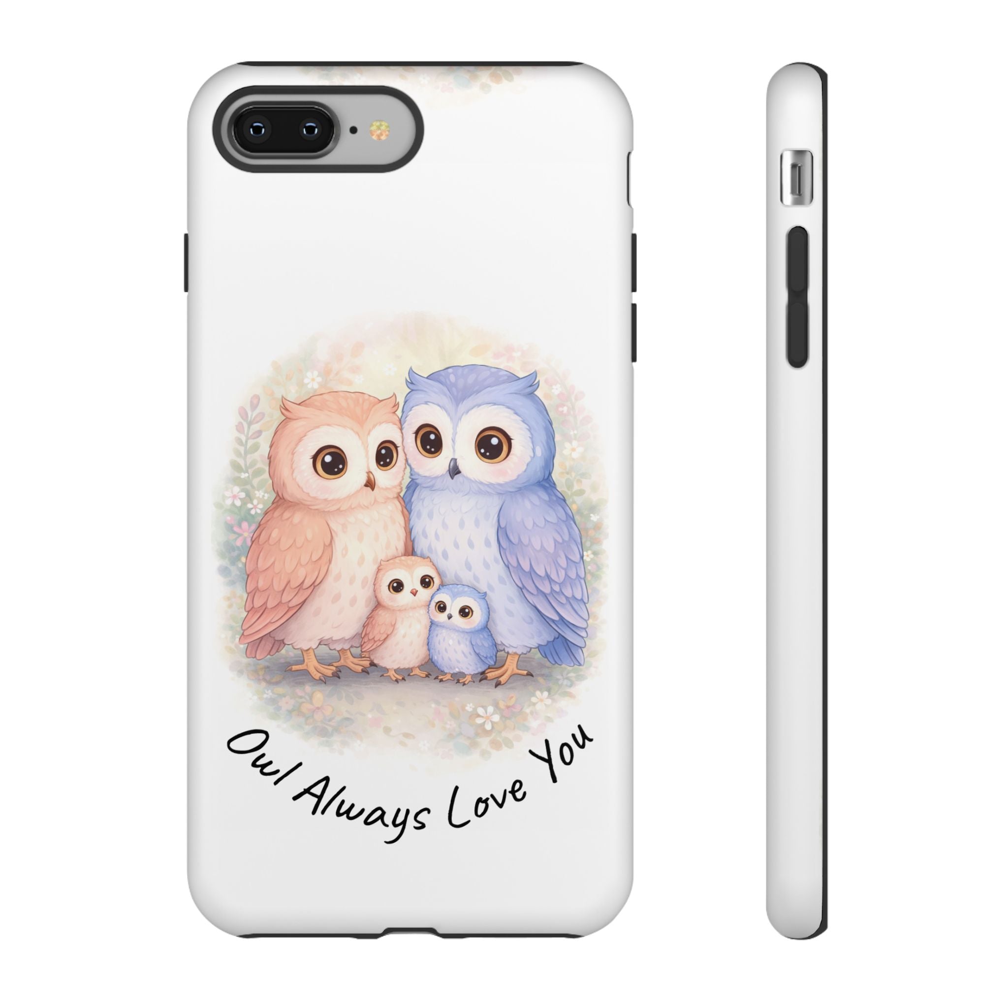 Owl Always Love You watercolor owl family Phone Case | Slim Dual-Layer Protective Case