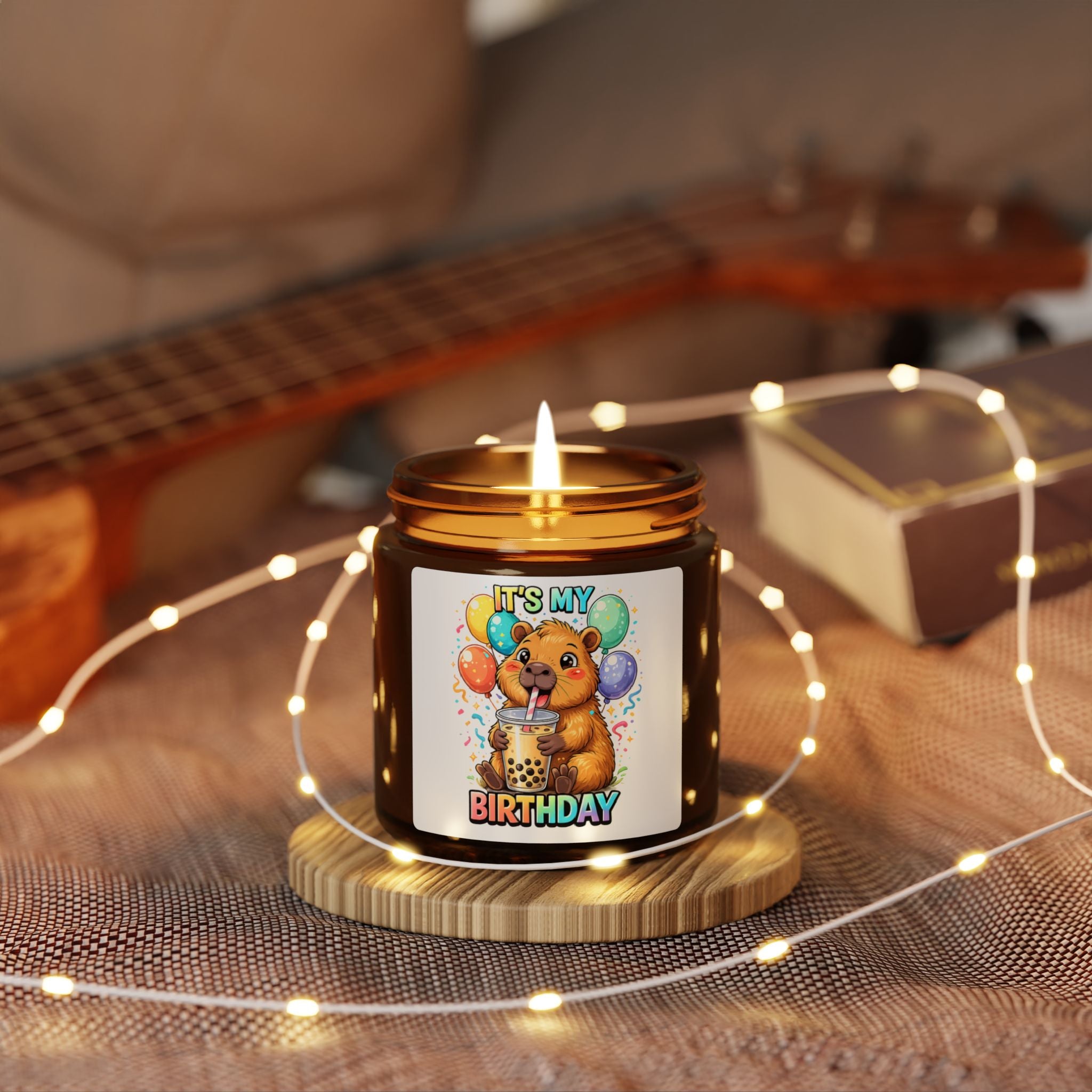 It's My Birthday Bear Candle | Soy Amber Jar