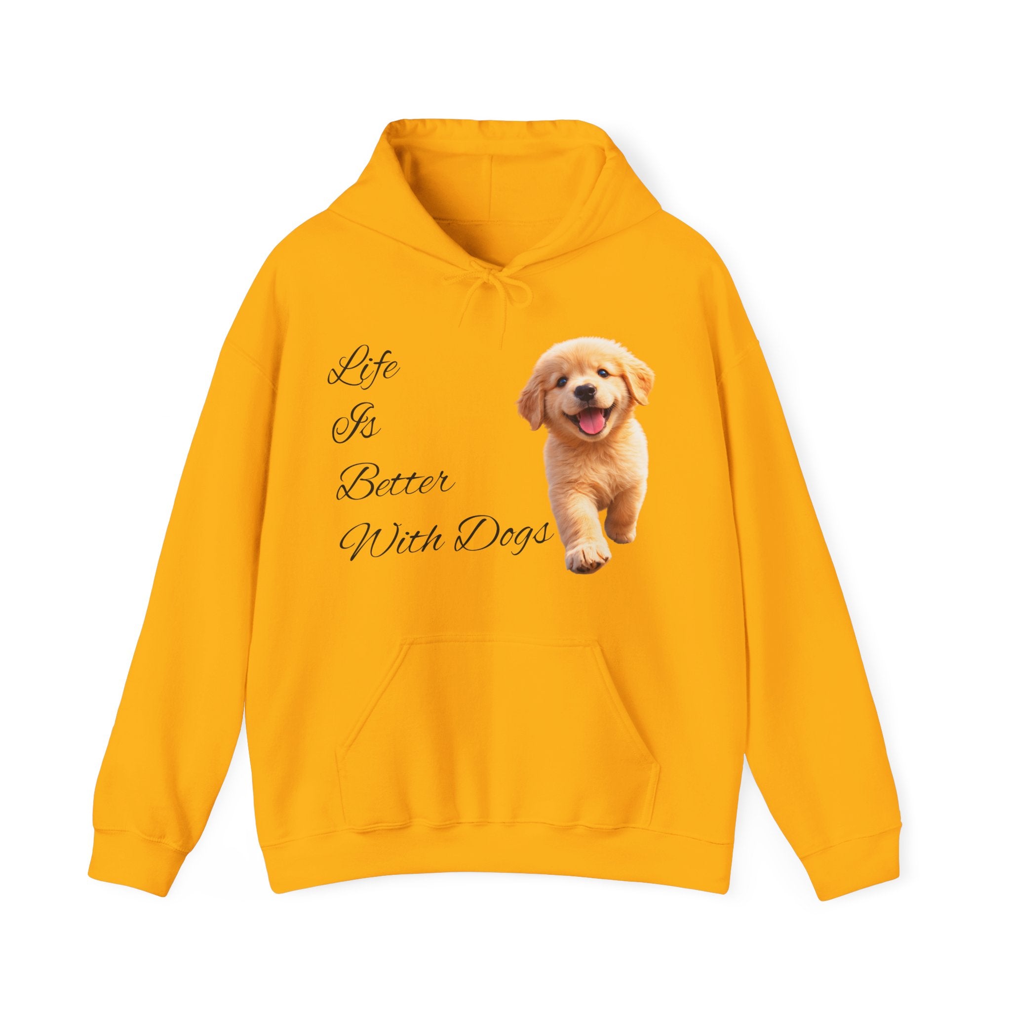 Golden Retriever Cozy Hoodie — Puppy Love Script Sweatshirt