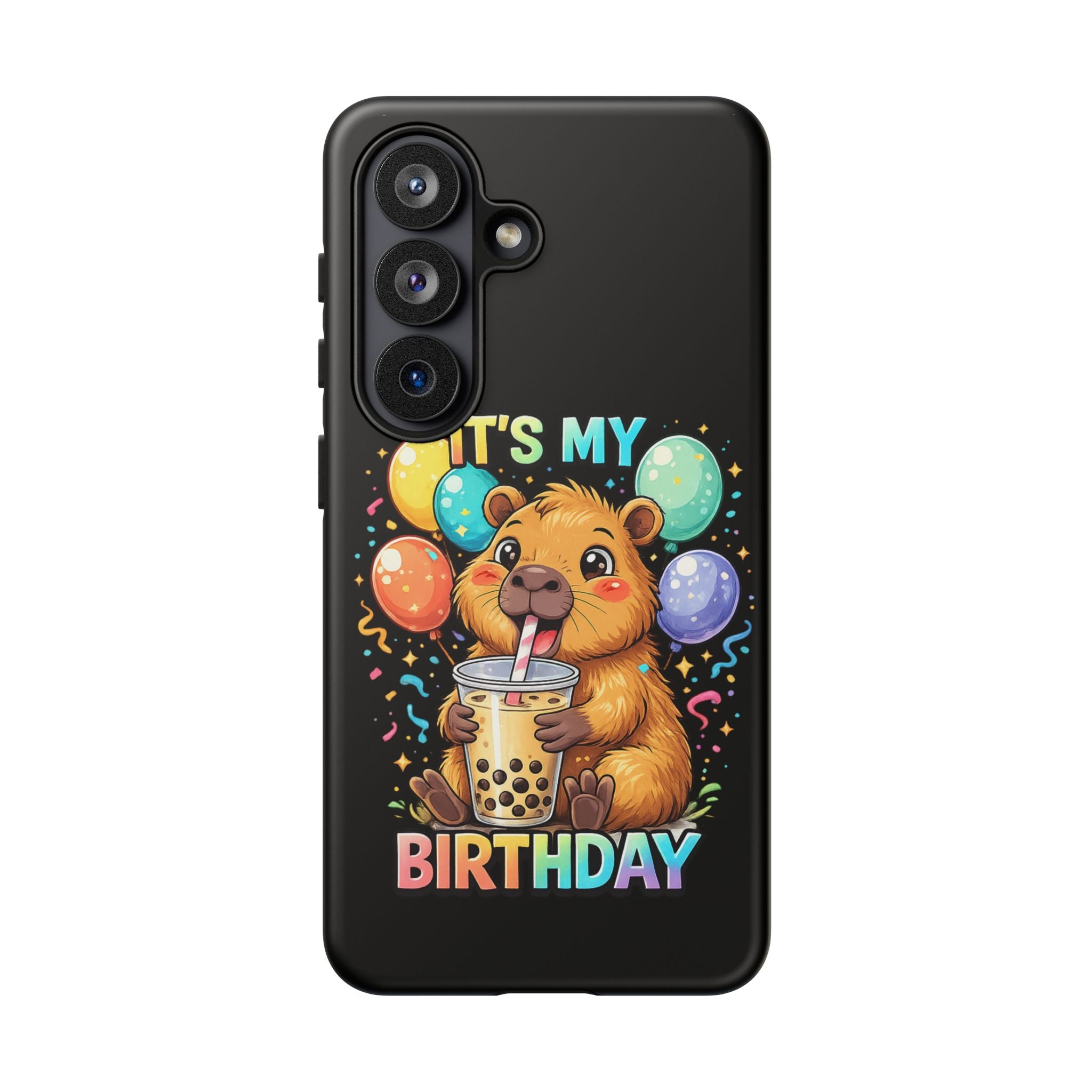 It is My Birthday Guinea Pig Bubble Tea Phone Case | Cute Birthday Phone Cover