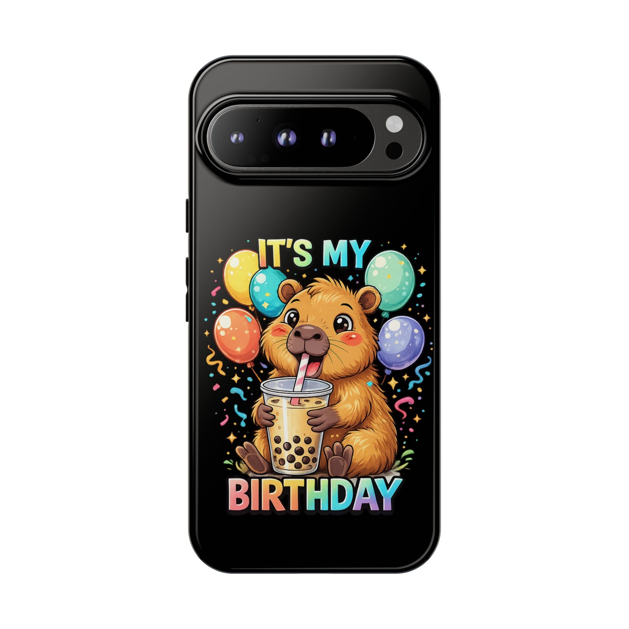 It is My Birthday Guinea Pig Bubble Tea Phone Case | Cute Birthday Phone Cover