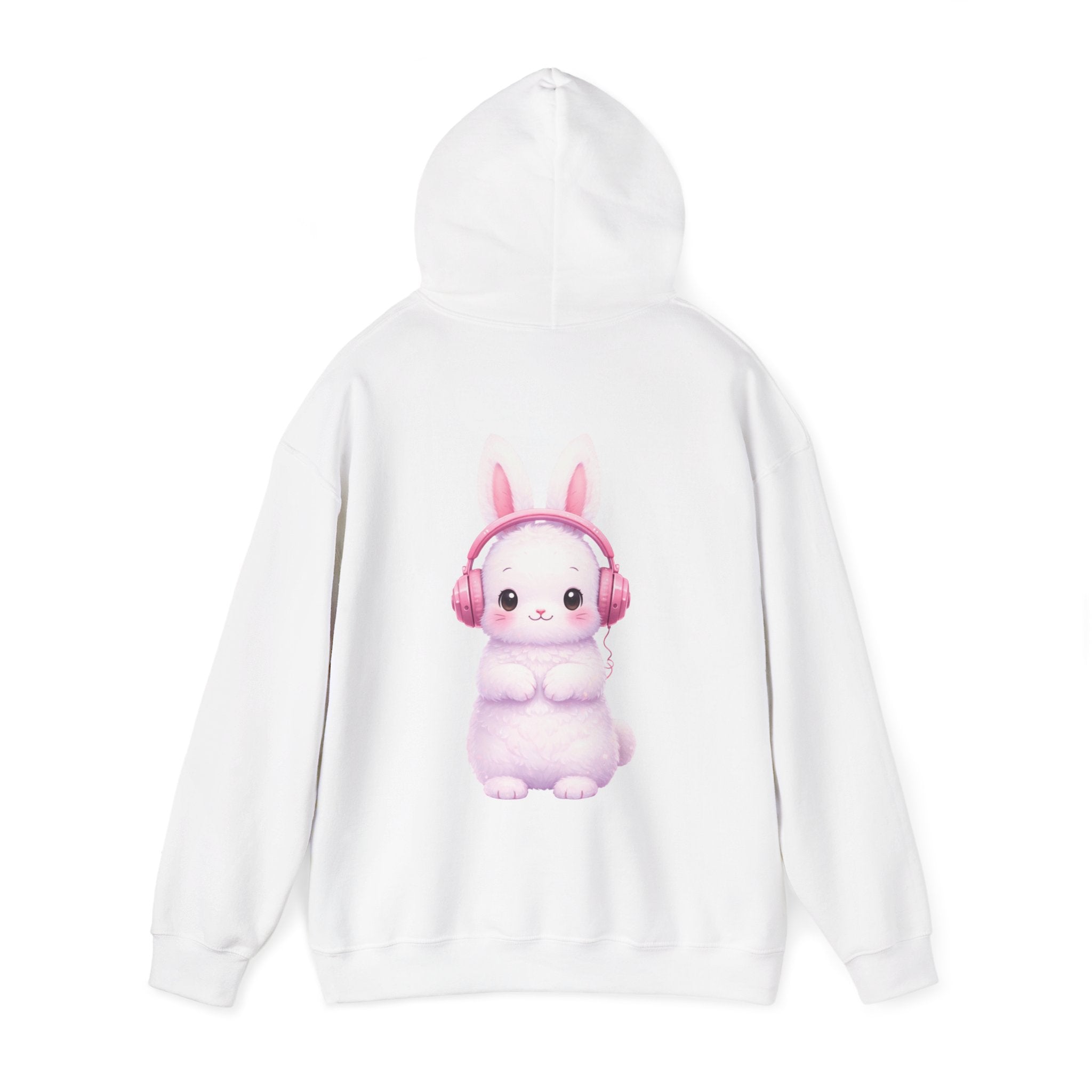 Be Mine Script Hoodie | Pink Bunny Headphones Valentine Sweatshirt