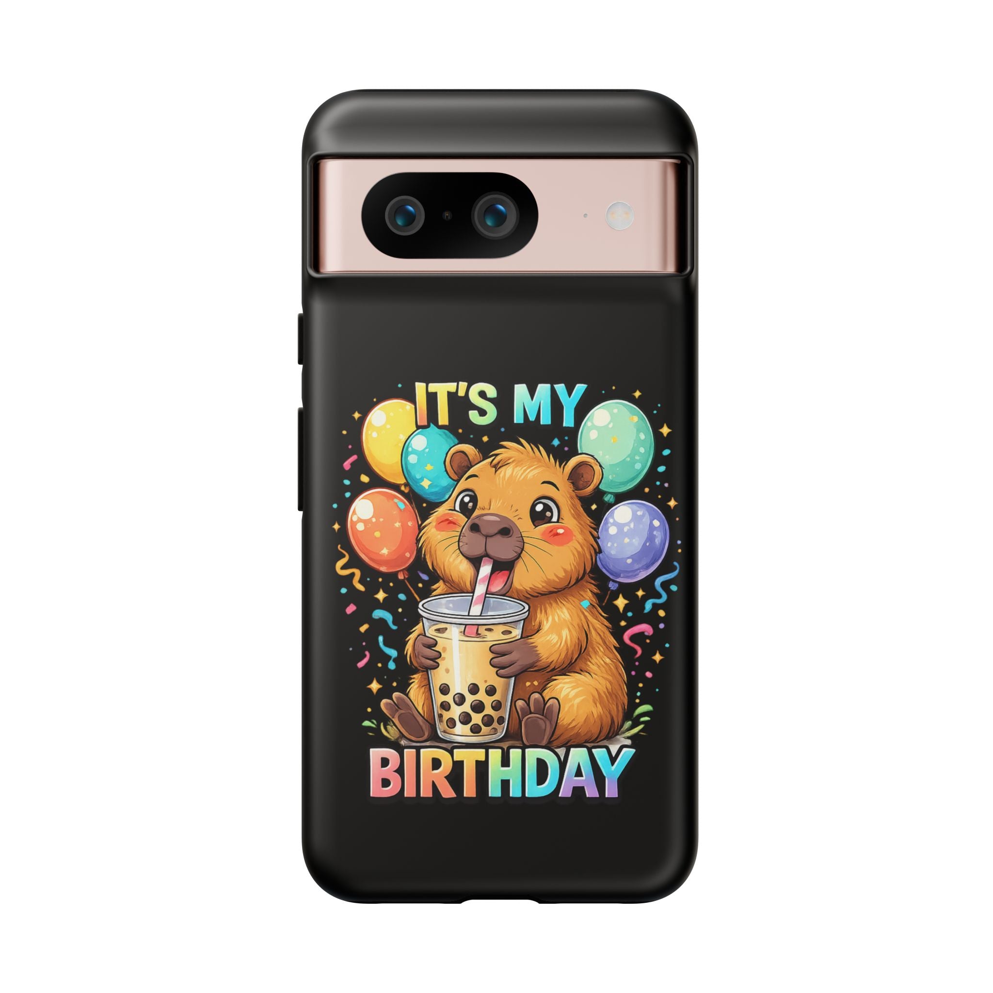 It is My Birthday Guinea Pig Bubble Tea Phone Case | Cute Birthday Phone Cover