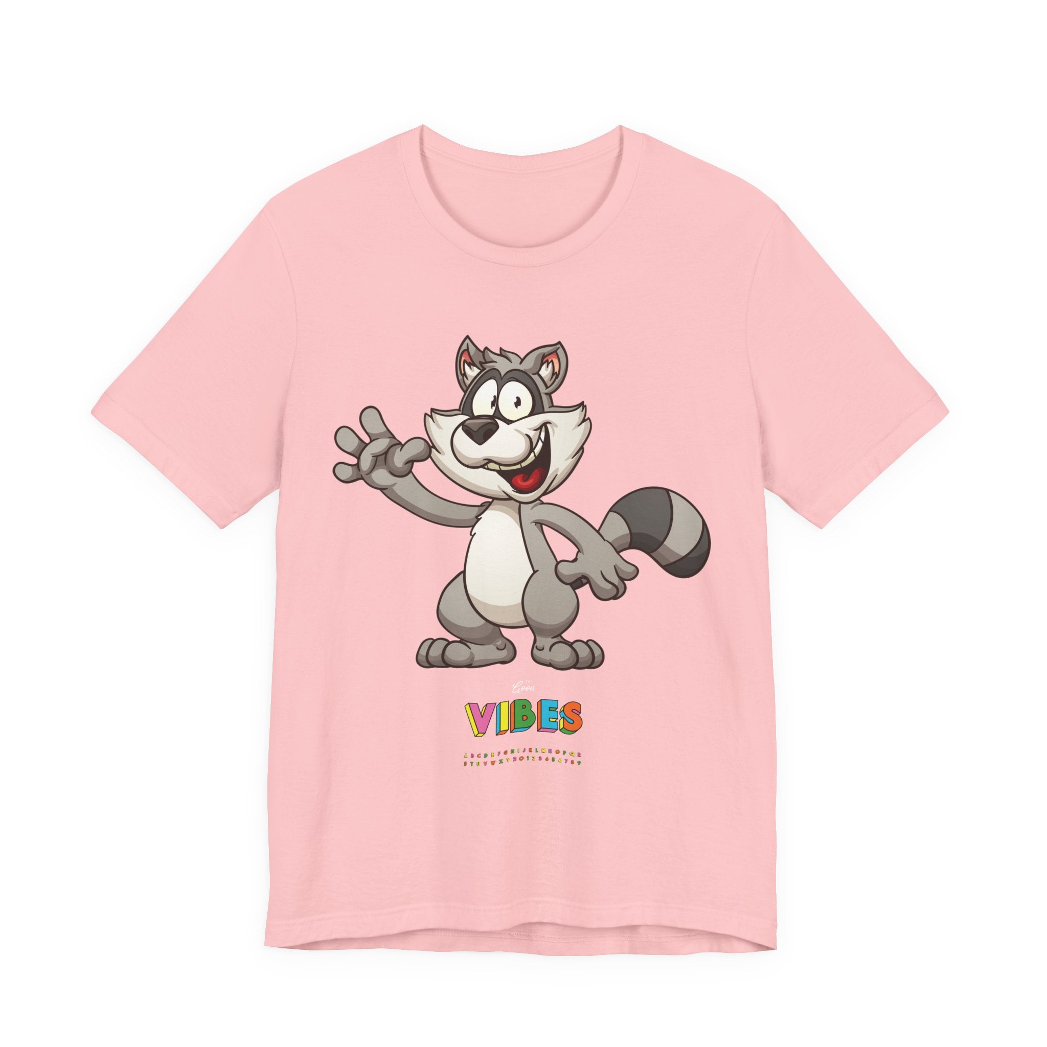 Cartoony Raccoon VIBES Tee | Raccoon Graphic T-Shirt