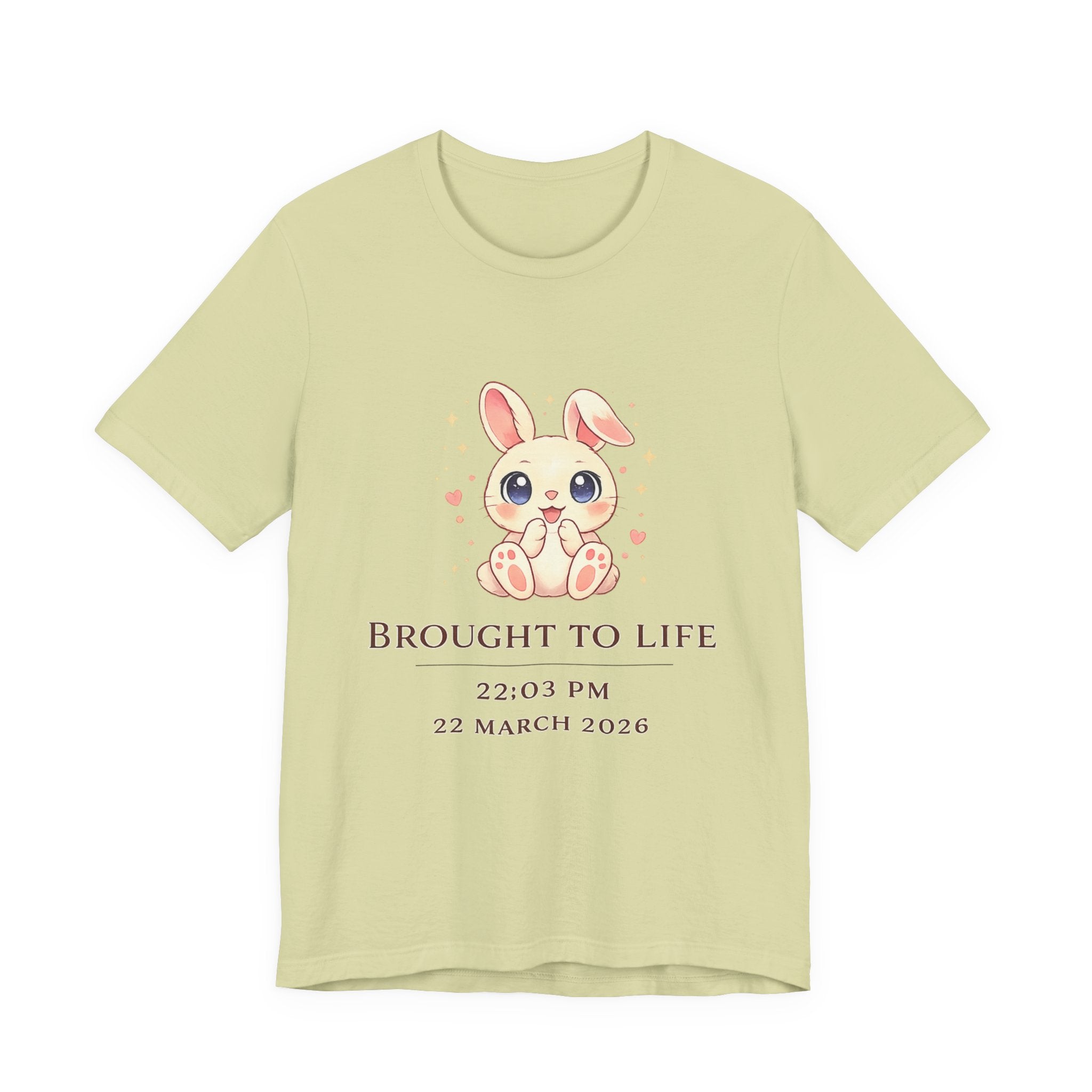 Cute Baby Bunny 'Brought to Life' Tee | Personalized Name & Birthdate