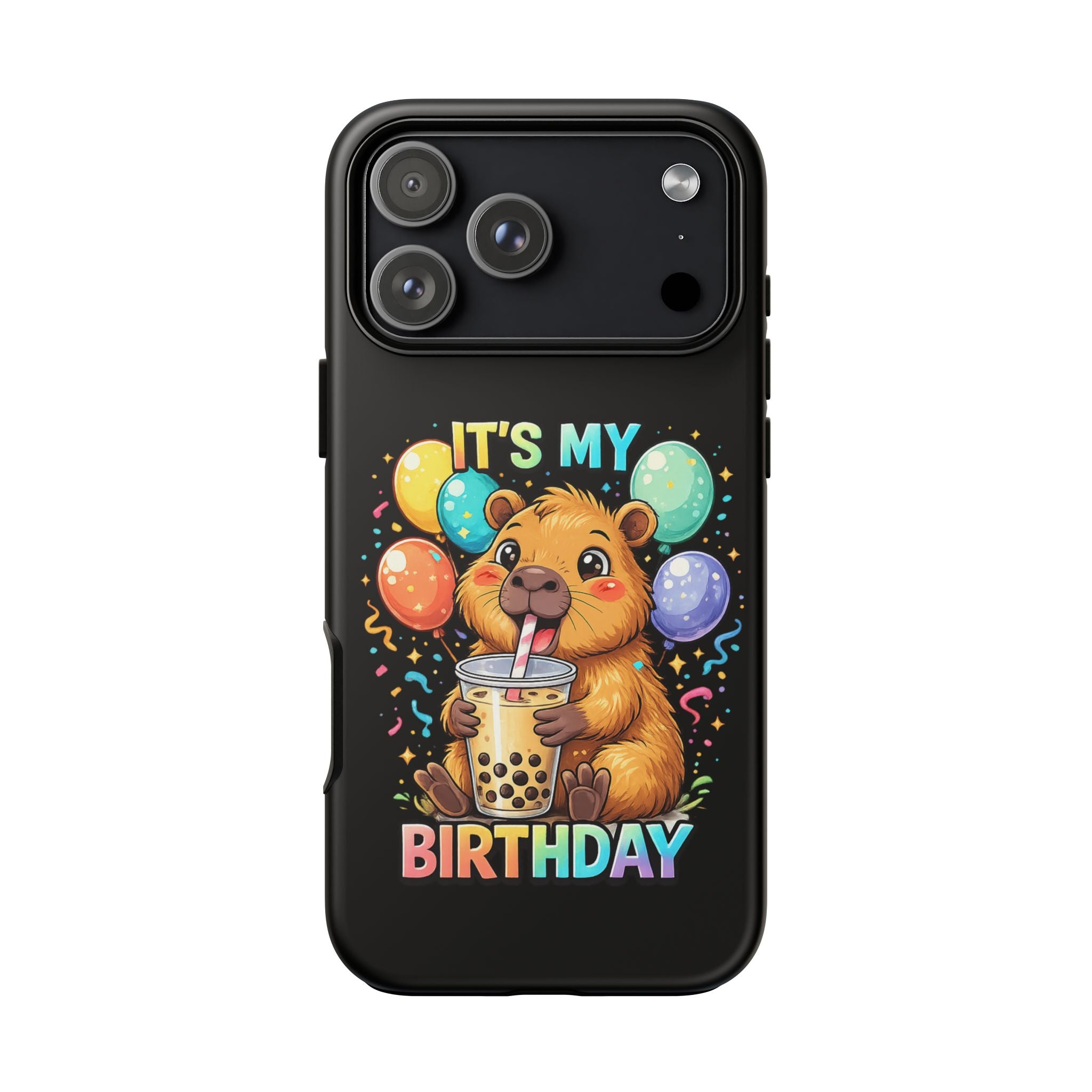 It is My Birthday Guinea Pig Bubble Tea Phone Case | Cute Birthday Phone Cover