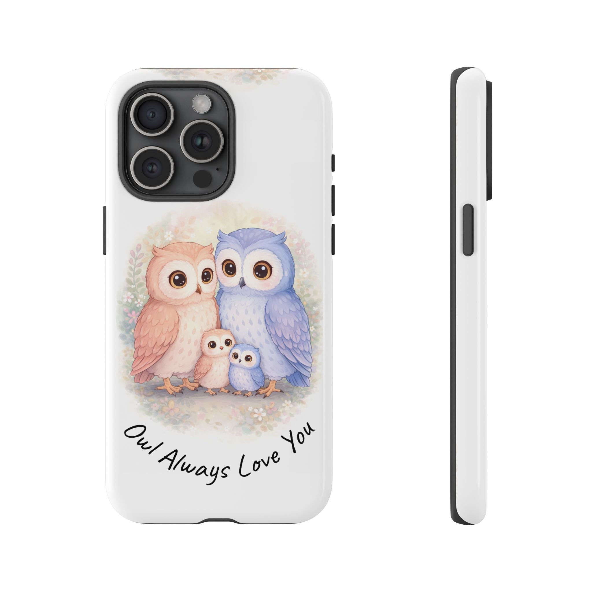 Owl Always Love You watercolor owl family Phone Case | Slim Dual-Layer Protective Case