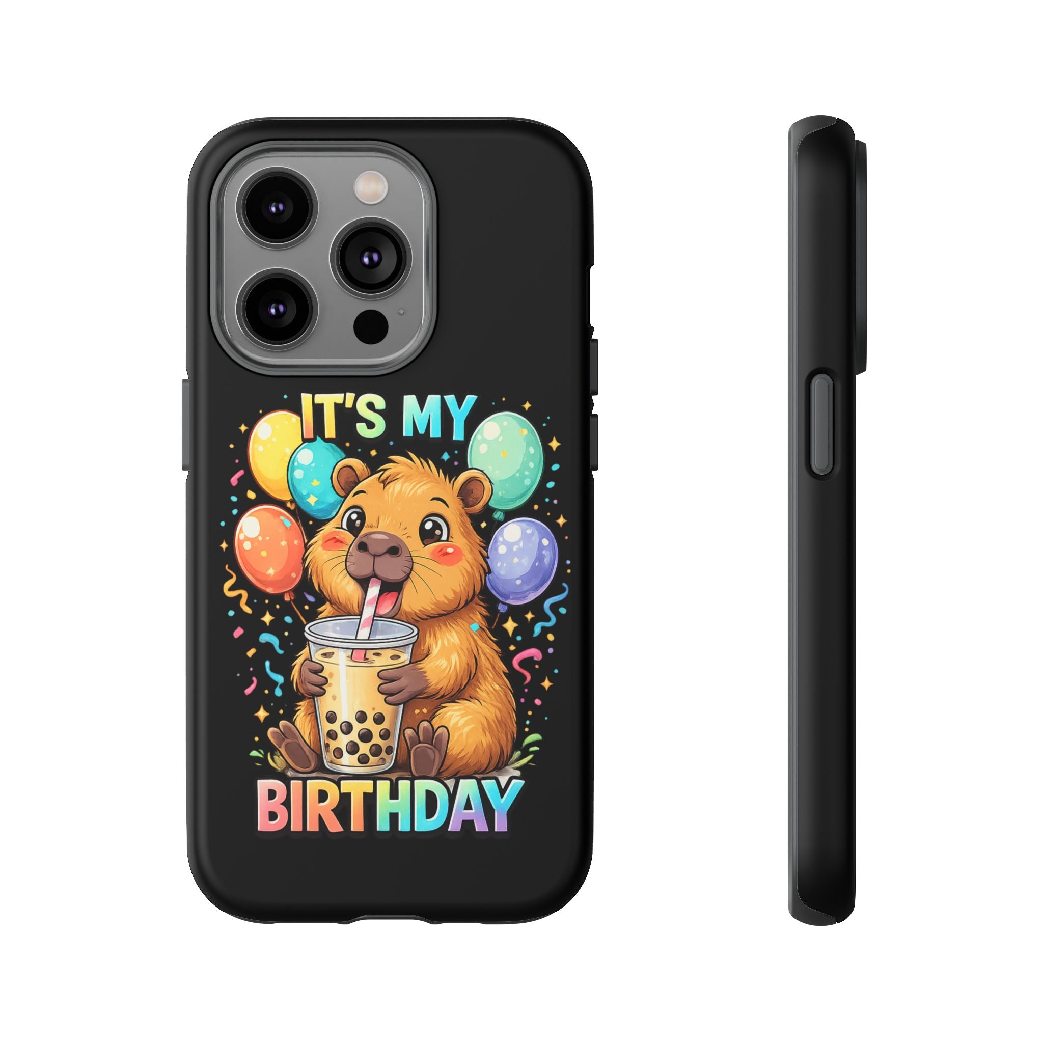 It is My Birthday Guinea Pig Bubble Tea Phone Case | Cute Birthday Phone Cover