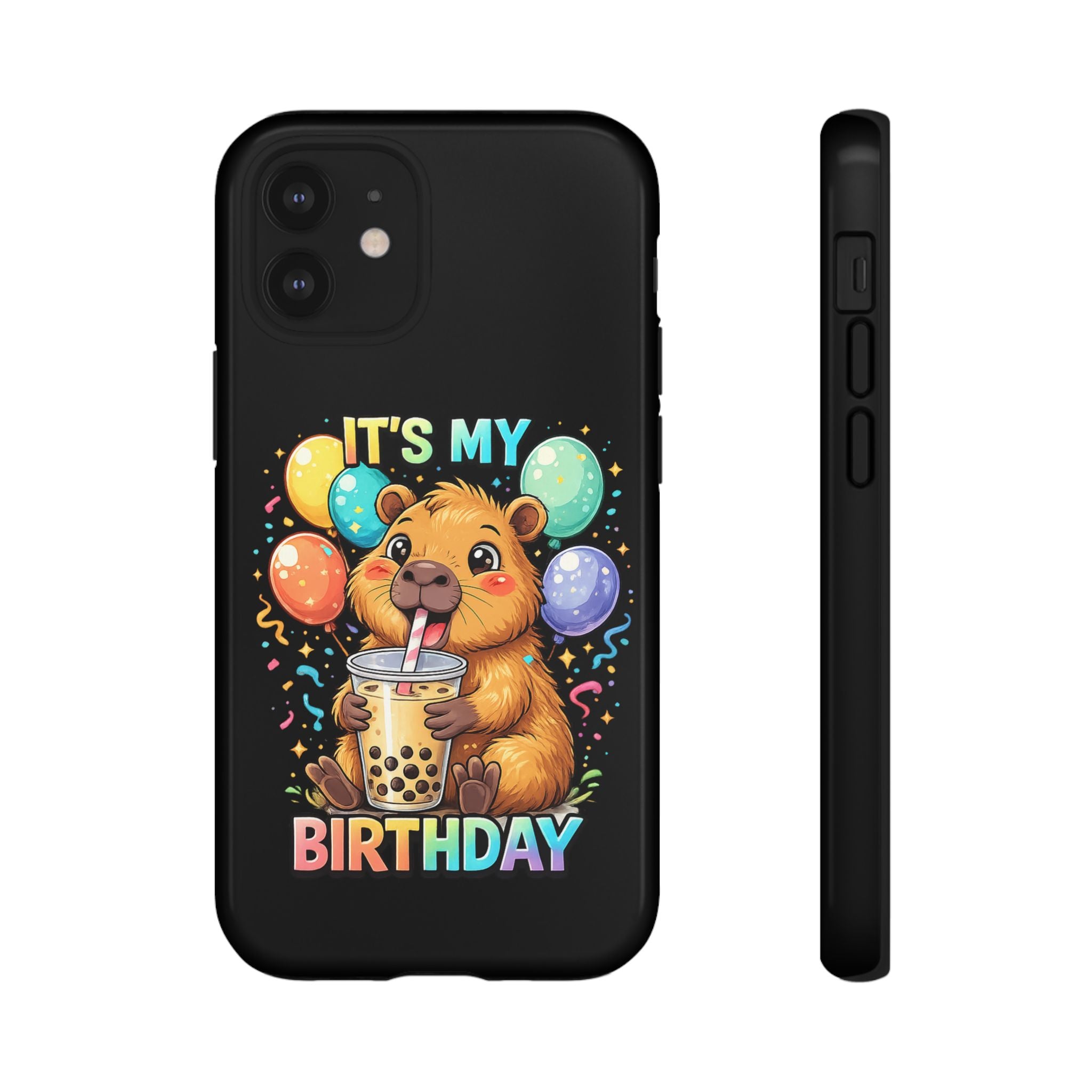 It is My Birthday Guinea Pig Bubble Tea Phone Case | Cute Birthday Phone Cover