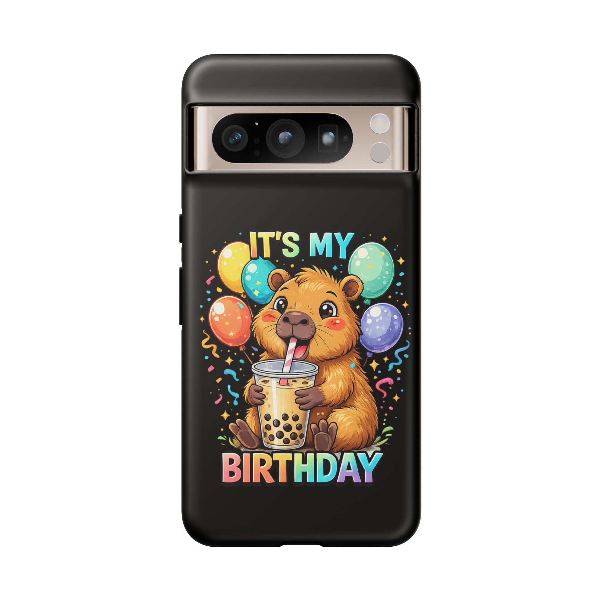 It is My Birthday Guinea Pig Bubble Tea Phone Case | Cute Birthday Phone Cover