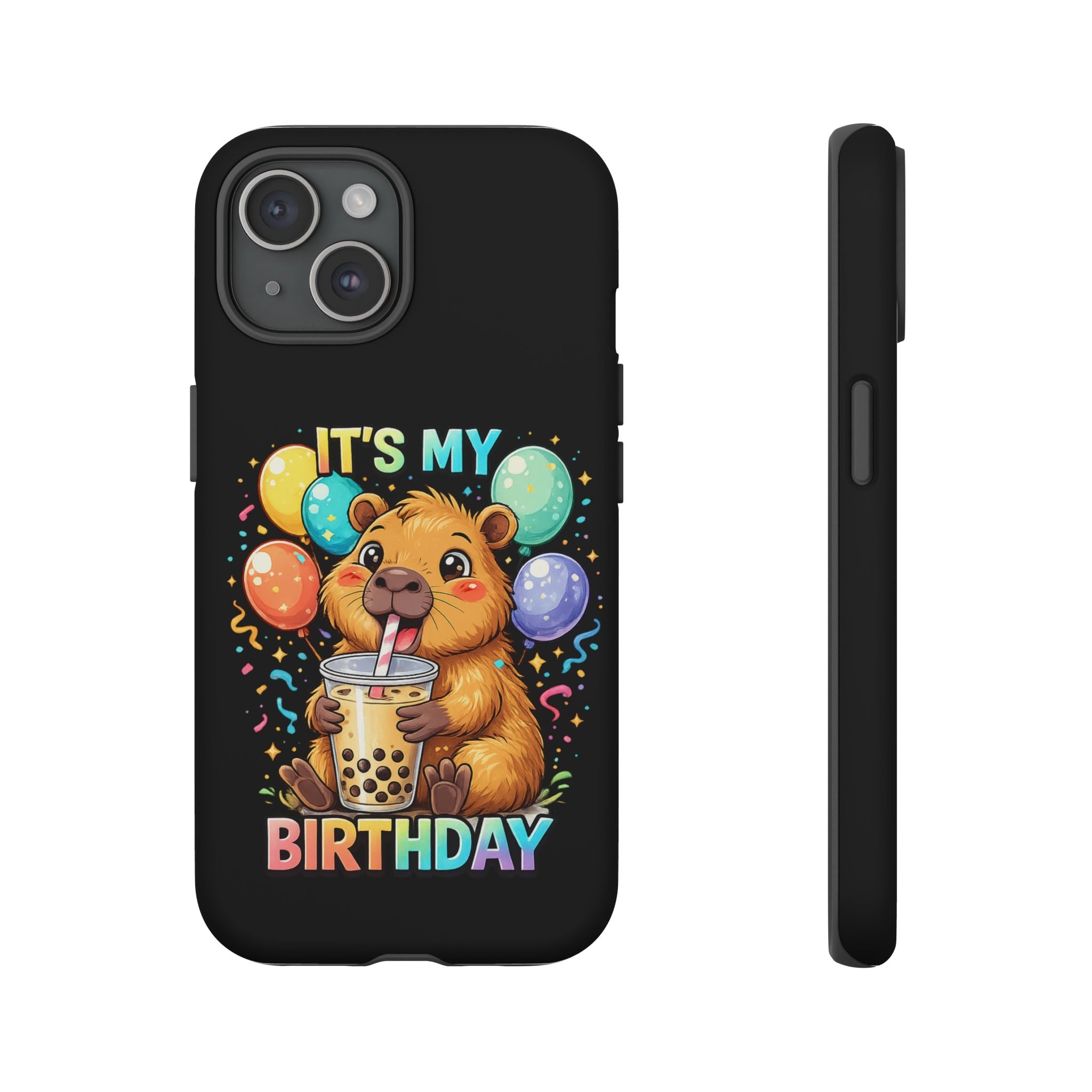 It is My Birthday Guinea Pig Bubble Tea Phone Case | Cute Birthday Phone Cover